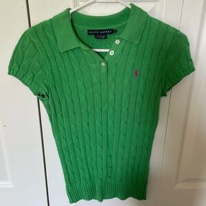 Women’s Kelly green polo sweater